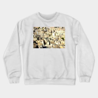 View from above at the streets of Matera Crewneck Sweatshirt